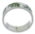 Turquoise Inlay And Silver Bear Ring Band Size 5-3/4 UX32519